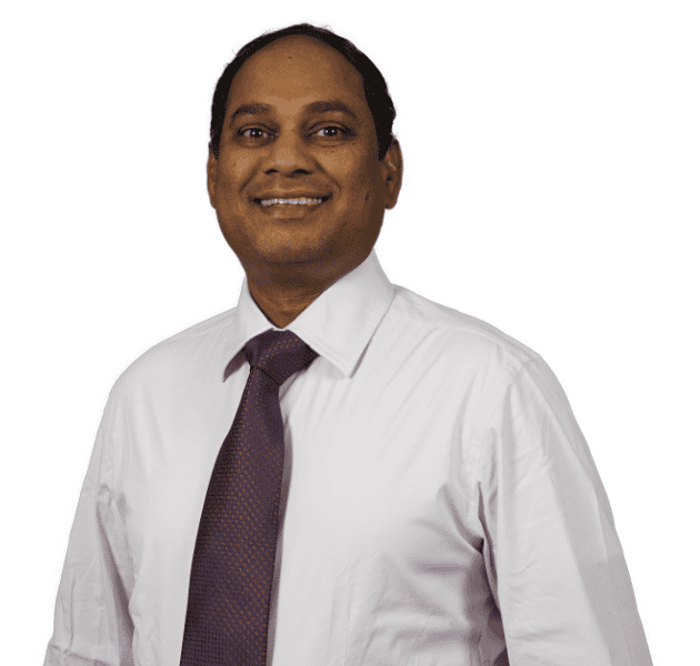 Businessman in white shirt and tie, smiling, professional.