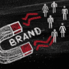 Magnet attracts employees, symbol of strong employer brand.