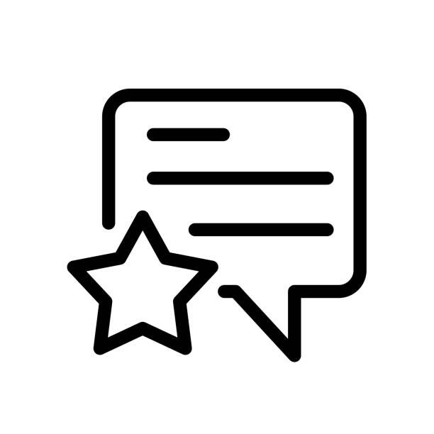 Symbol für Feedbackkultur mit Sprechblase und Stern, Fokus auf kontinuierliches Lernen.