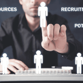 Person selects a candidate to recruit and develop talent.