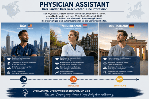Vergleich Physician Assistant USA, Niederlande und Deutschland