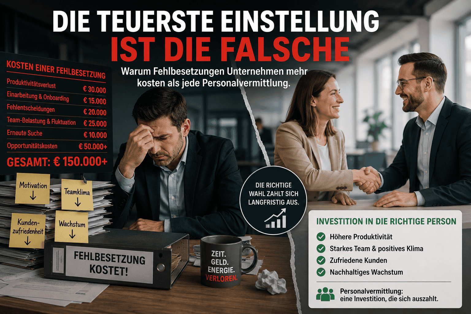 Grafik zu Kosten einer Fehlbesetzung im Unternehmen